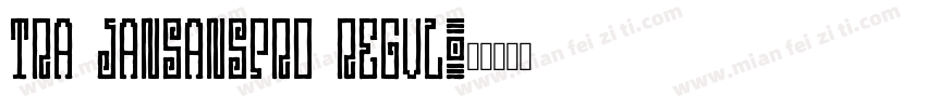 Tra janSansPro Regul字体转换